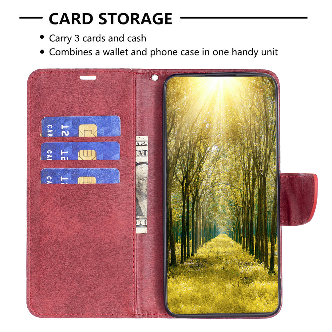 For Motorola Edge 40 Pro 5G / Moto X40 5G Solid Color Wallet Shell Textured PU Leather Stand Phone Case
