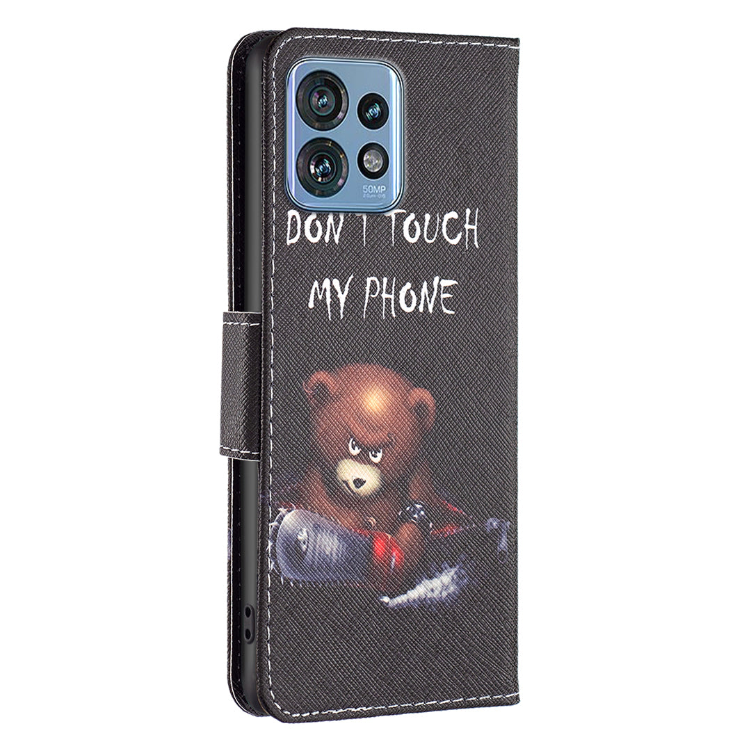 For Motorola Edge 40 Pro 5G / Moto X40 5G Pattern Printing PU Leather Phone Case Wallet Shell with Stand