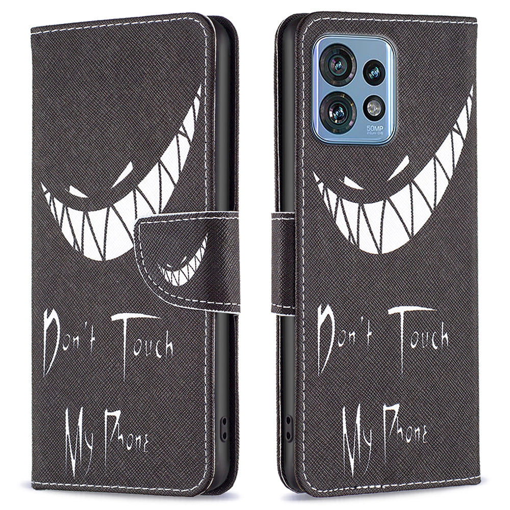 For Motorola Edge 40 Pro 5G / Moto X40 5G Pattern Printing PU Leather Phone Case Wallet Shell with Stand