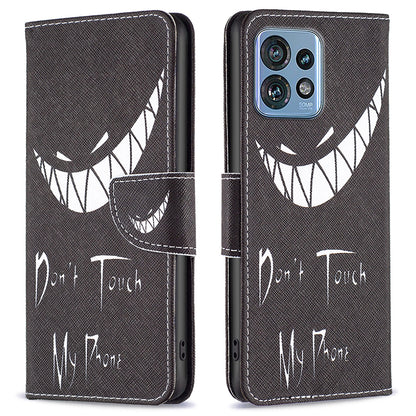 For Motorola Edge 40 Pro 5G / Moto X40 5G Pattern Printing PU Leather Phone Case Wallet Shell with Stand