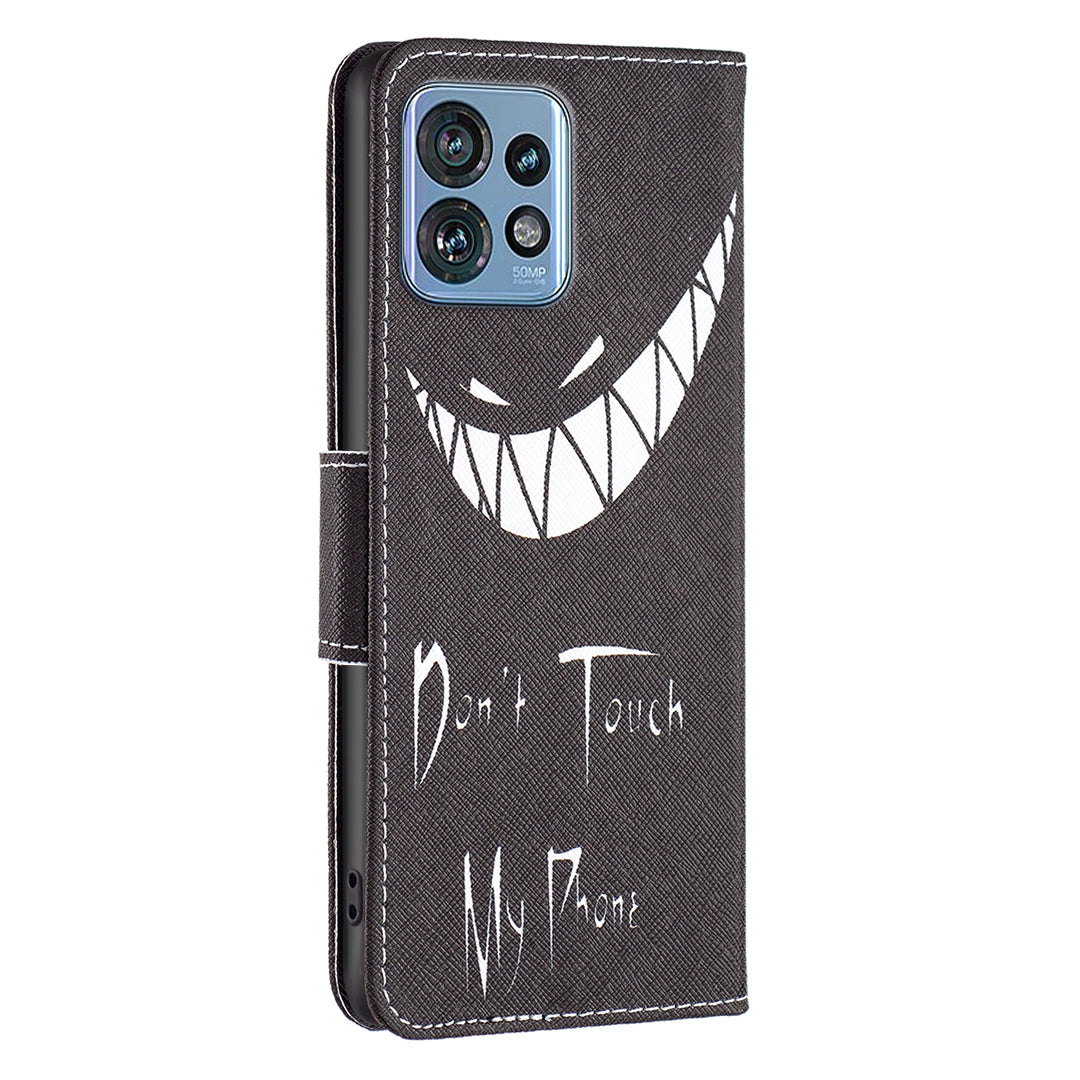 For Motorola Edge 40 Pro 5G / Moto X40 5G Pattern Printing PU Leather Phone Case Wallet Shell with Stand