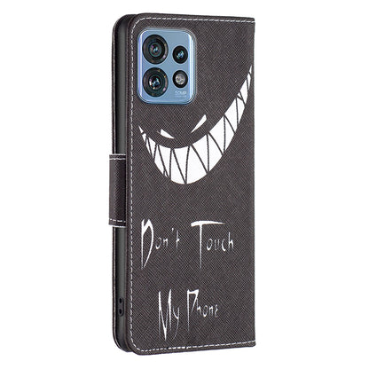 For Motorola Edge 40 Pro 5G / Moto X40 5G Pattern Printing PU Leather Phone Case Wallet Shell with Stand