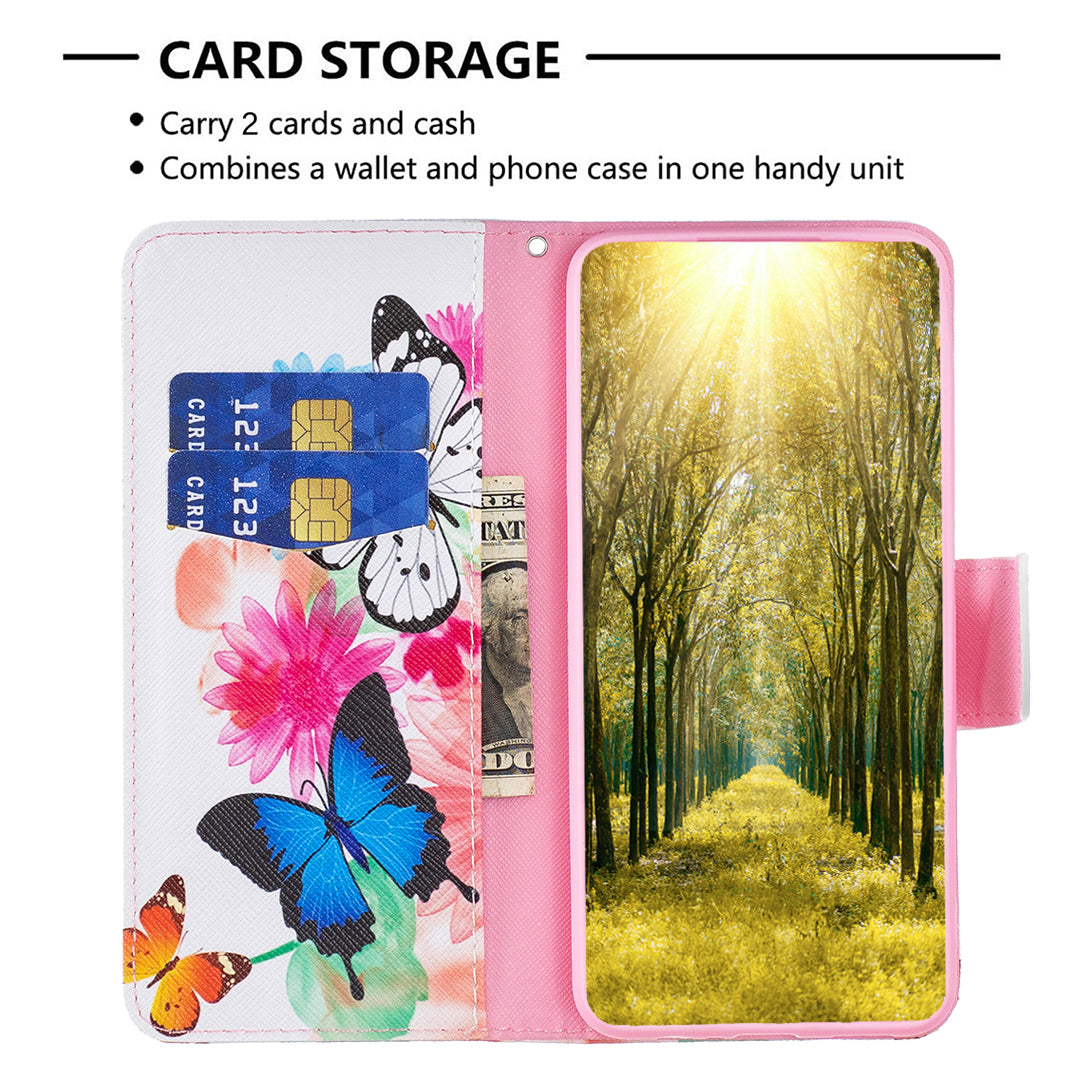 For Motorola Edge 40 Pro 5G / Moto X40 5G Pattern Printing PU Leather Phone Case Wallet Shell with Stand
