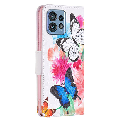 For Motorola Edge 40 Pro 5G / Moto X40 5G Pattern Printing PU Leather Phone Case Wallet Shell with Stand