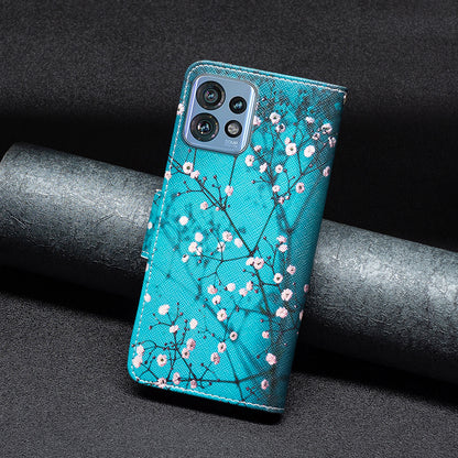 For Motorola Edge 40 Pro 5G / Moto X40 5G Pattern Printing PU Leather Phone Case Wallet Shell with Stand
