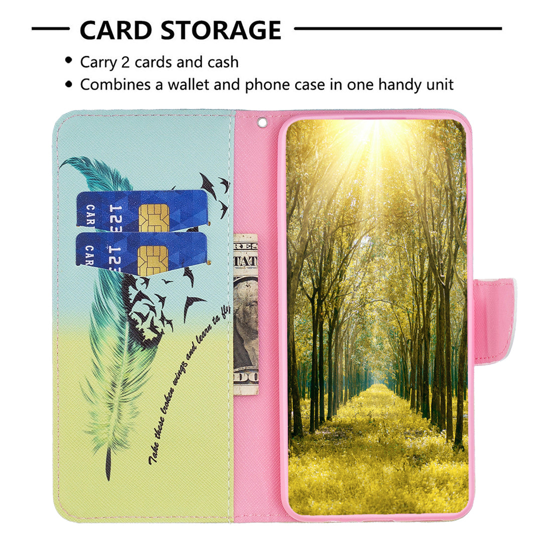 For Motorola Edge 40 Pro 5G / Moto X40 5G Pattern Printing PU Leather Phone Case Wallet Shell with Stand