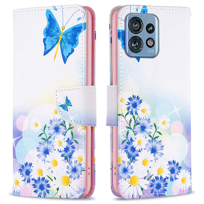 For Motorola Edge 40 Pro 5G / Moto X40 5G Pattern Printing PU Leather Phone Case Wallet Shell with Stand