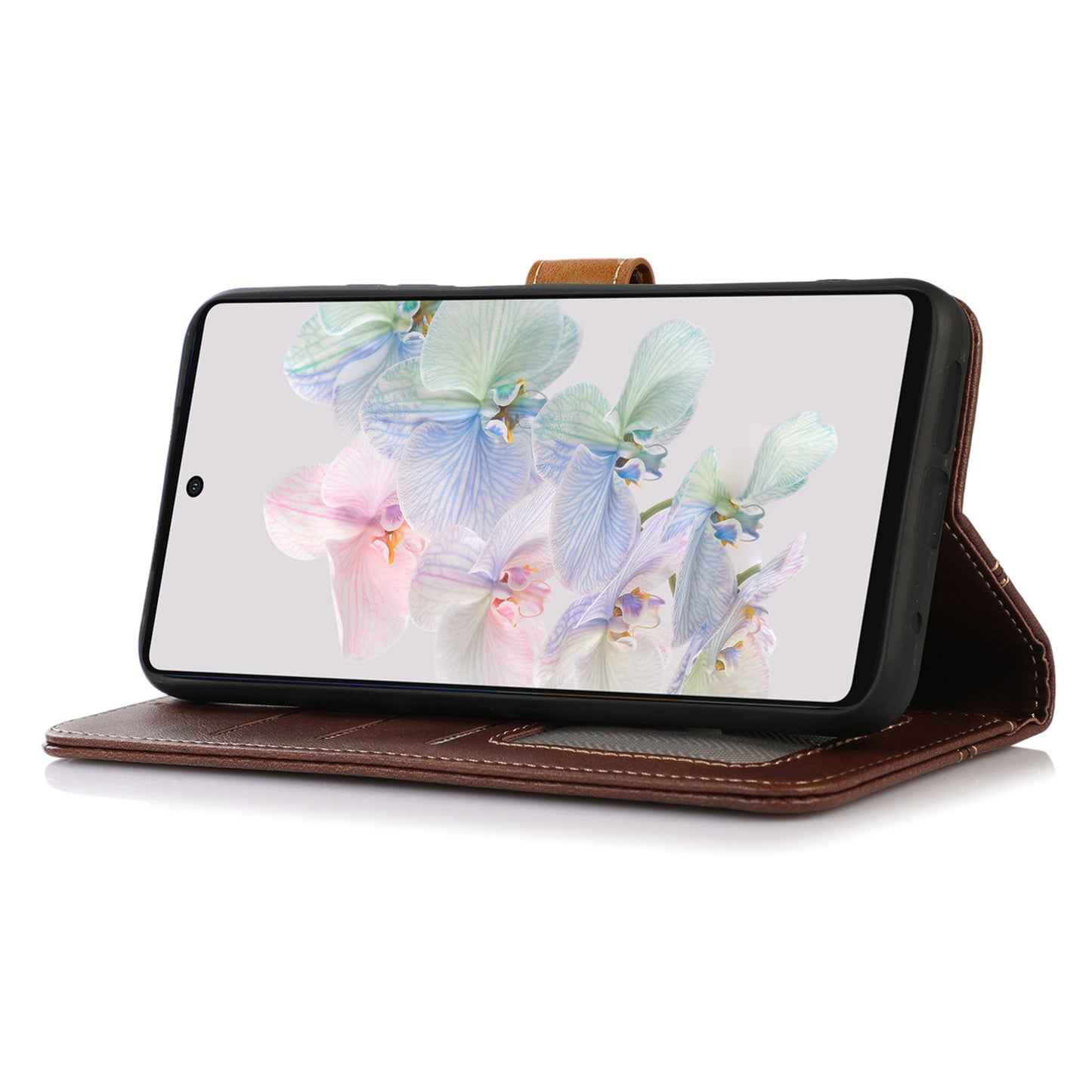 For Google Pixel 8 5G PU Leather Wallet Stand Case Calf Texture Protective Phone Cover