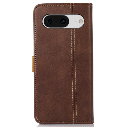 For Google Pixel 8 5G PU Leather Wallet Stand Case Calf Texture Protective Phone Cover