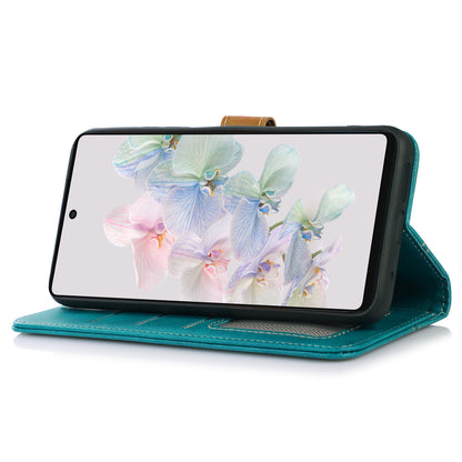 For Google Pixel 8 5G PU Leather Wallet Stand Case Calf Texture Protective Phone Cover