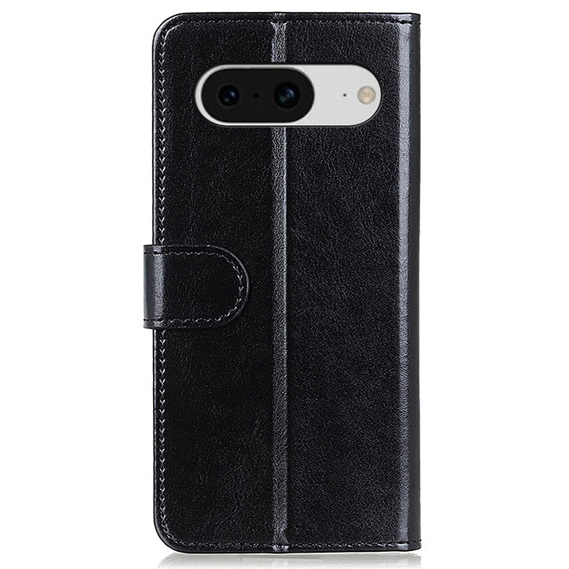For Google Pixel 8 5G PU Leather+TPU Phone Cover Crazy Horse Texture Cellphone Wallet Stand Case