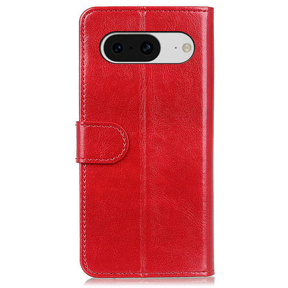 For Google Pixel 8 5G PU Leather+TPU Phone Cover Crazy Horse Texture Cellphone Wallet Stand Case