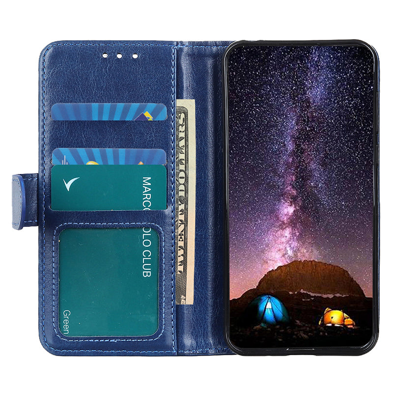 For Google Pixel 8 5G PU Leather+TPU Phone Cover Crazy Horse Texture Cellphone Wallet Stand Case