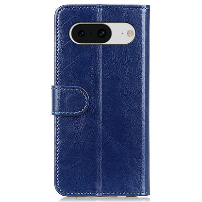 For Google Pixel 8 5G PU Leather+TPU Phone Cover Crazy Horse Texture Cellphone Wallet Stand Case