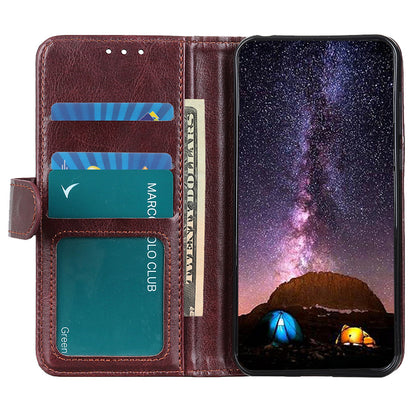 For Google Pixel 8 5G PU Leather+TPU Phone Cover Crazy Horse Texture Cellphone Wallet Stand Case