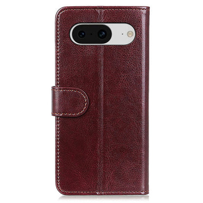 For Google Pixel 8 5G PU Leather+TPU Phone Cover Crazy Horse Texture Cellphone Wallet Stand Case