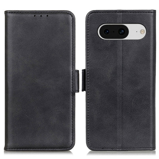 For Google Pixel 8 Cowhide Texture Leather Stand Wallet Case Shockproof Protective Phone Cover