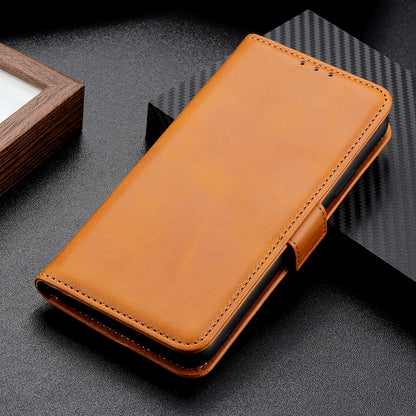 For Google Pixel 8 Cowhide Texture Leather Stand Wallet Case Shockproof Protective Phone Cover