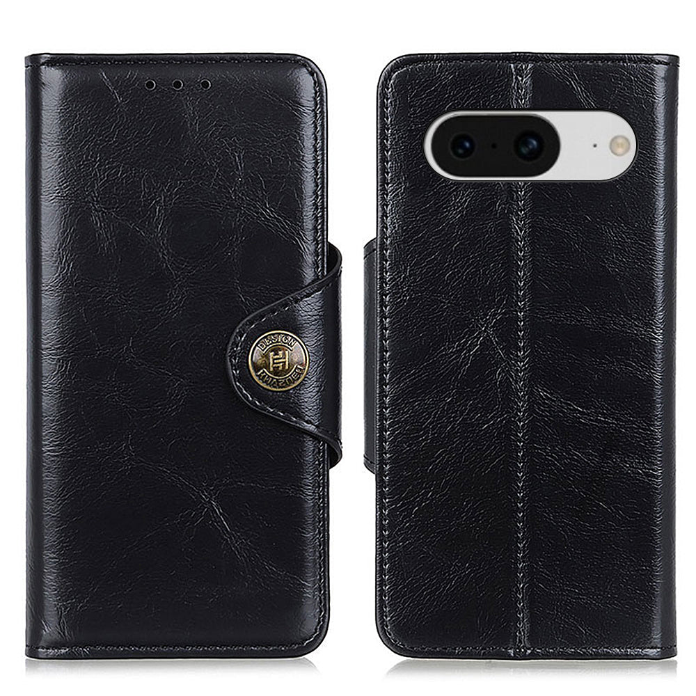 KHAZHEN for Google Pixel 8 Phone Stand Case Drop Resistant PU Leather Wallet Cover