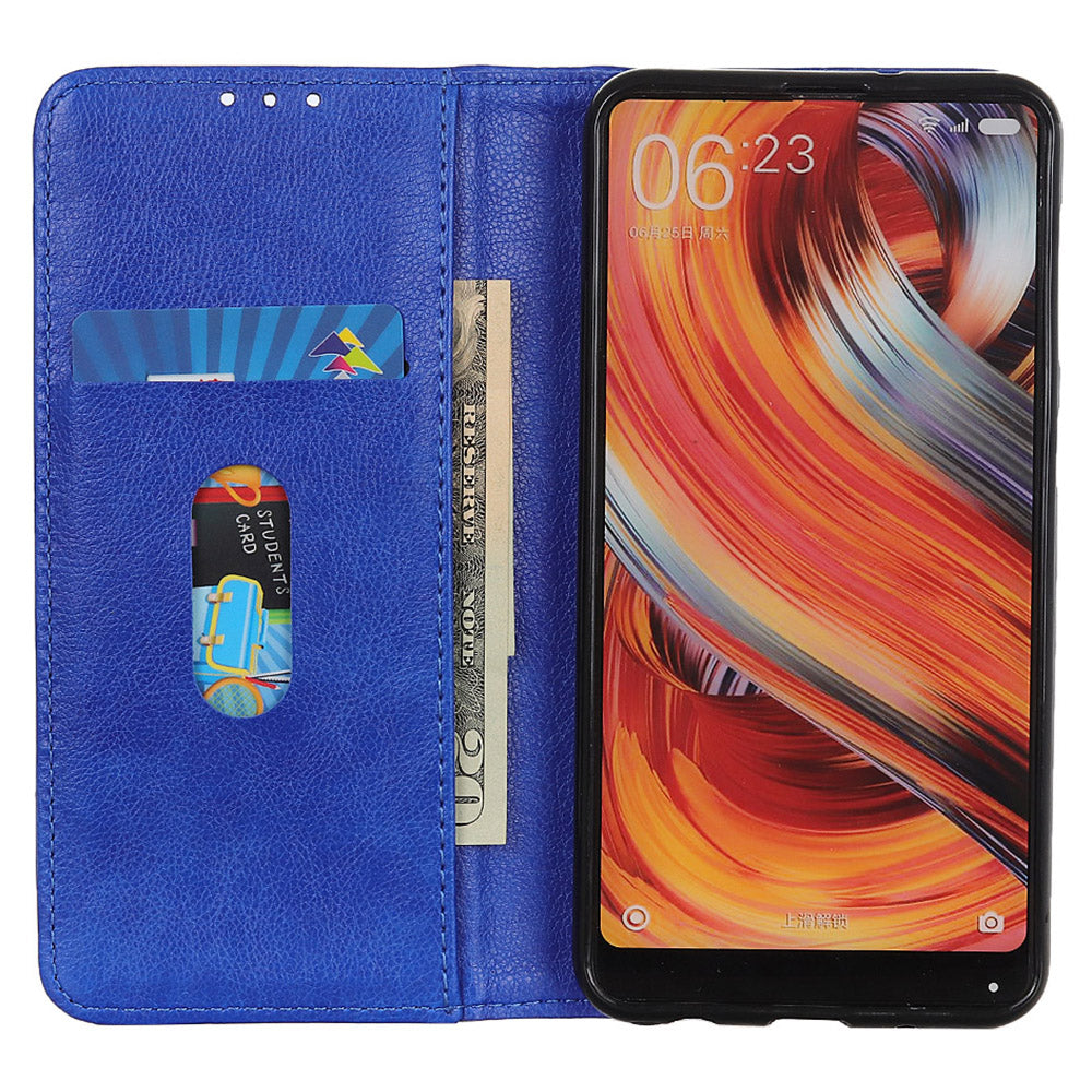 For Google Pixel 8 Litchi Texture Shockproof Wallet Stand Phone Case Split Leather+TPU Protective Cover