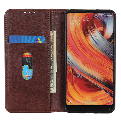 For Google Pixel 8 Litchi Texture Shockproof Wallet Stand Phone Case Split Leather+TPU Protective Cover