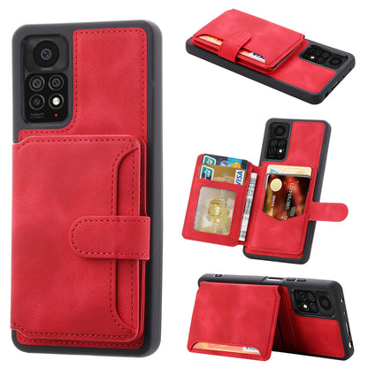 For Xiaomi Redmi Note 11 Pro 4G (MediaTek) / 5G (Qualcomm) / Note 12 Pro 4G Kickstand Phone Case RFID Blocking Wallet Cover