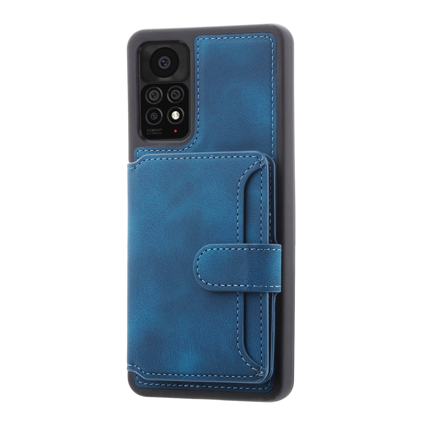 For Xiaomi Redmi Note 11 4G (Qualcomm) / Note 11S 4G RFID Blocking Phone Case Kickstand Wallet Leather+TPU Cover