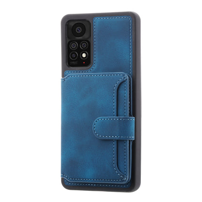For Xiaomi Redmi Note 11 4G (Qualcomm) / Note 11S 4G RFID Blocking Phone Case Kickstand Wallet Leather+TPU Cover