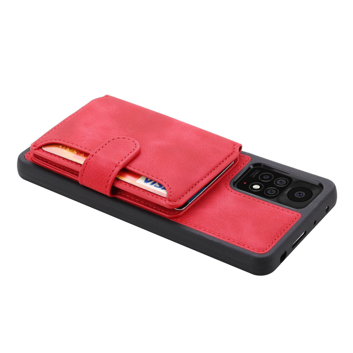 For Xiaomi Redmi Note 11 4G (Qualcomm) / Note 11S 4G RFID Blocking Phone Case Kickstand Wallet Leather+TPU Cover