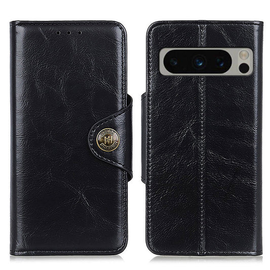 KHAZHEN for Google Pixel 8 Pro Anti-scratch Phone Stand Case PU Leather Wallet Cover