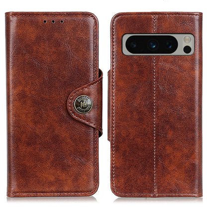 KHAZHEN for Google Pixel 8 Pro Anti-scratch Phone Stand Case PU Leather Wallet Cover