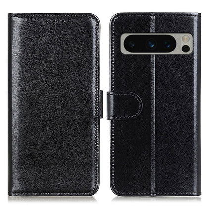 Phone Cover for Google Pixel 8 Pro PU Leather+TPU Wallet Crazy Horse Texture Cellphone Case