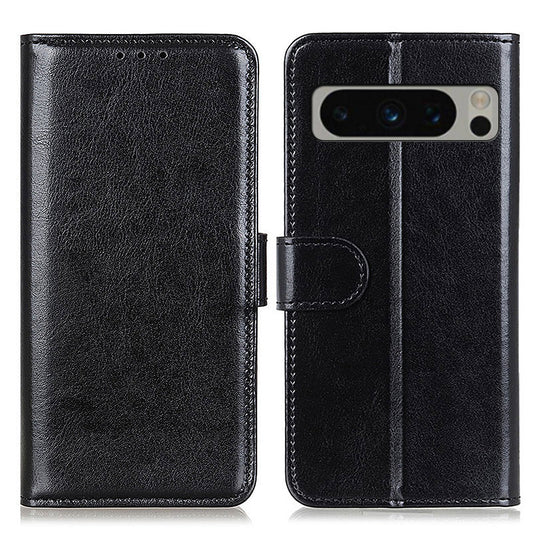 Phone Cover for Google Pixel 8 Pro PU Leather+TPU Wallet Crazy Horse Texture Cellphone Case