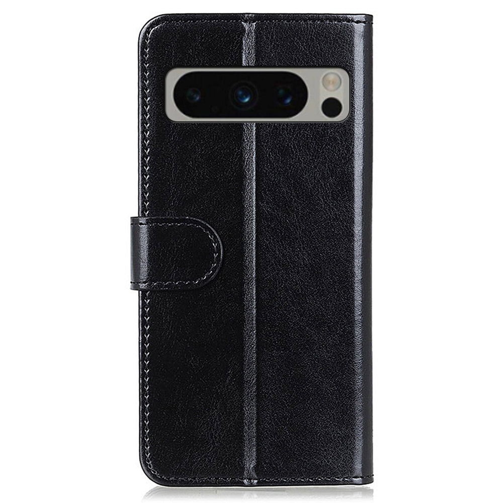 Phone Cover for Google Pixel 8 Pro PU Leather+TPU Wallet Crazy Horse Texture Cellphone Case