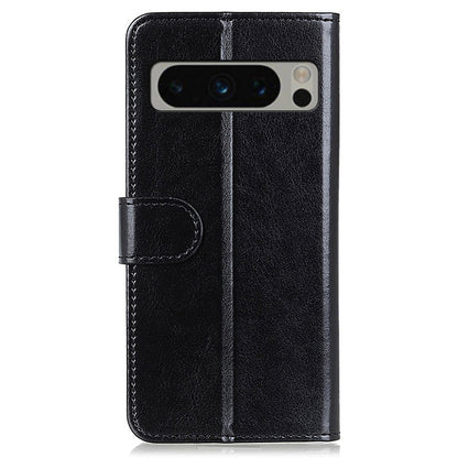 Phone Cover for Google Pixel 8 Pro PU Leather+TPU Wallet Crazy Horse Texture Cellphone Case