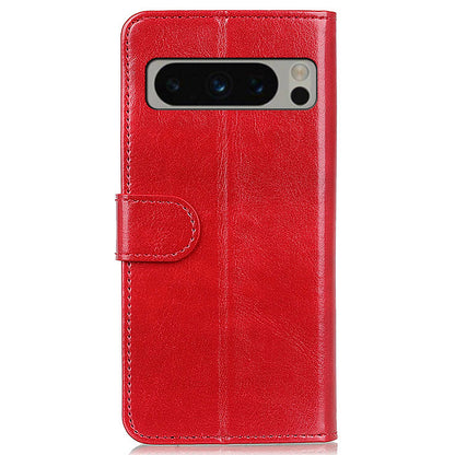Phone Cover for Google Pixel 8 Pro PU Leather+TPU Wallet Crazy Horse Texture Cellphone Case