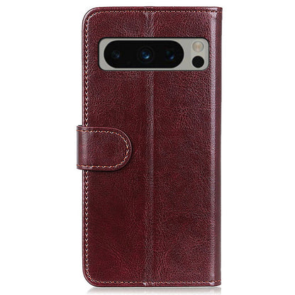 Phone Cover for Google Pixel 8 Pro PU Leather+TPU Wallet Crazy Horse Texture Cellphone Case