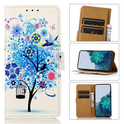 Leather Phone Case for Google Pixel 8 Pro , Stand Wallet Pattern Printing Phone Cover Shell