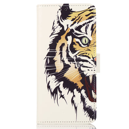 Leather Phone Case for Google Pixel 8 Pro , Stand Wallet Pattern Printing Phone Cover Shell