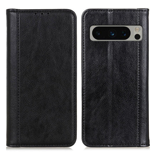 For Google Pixel 8 Pro Anti-Scratch Litchi Texture Mobile Phone Case Split Leather+TPU Phone Cover Wallet