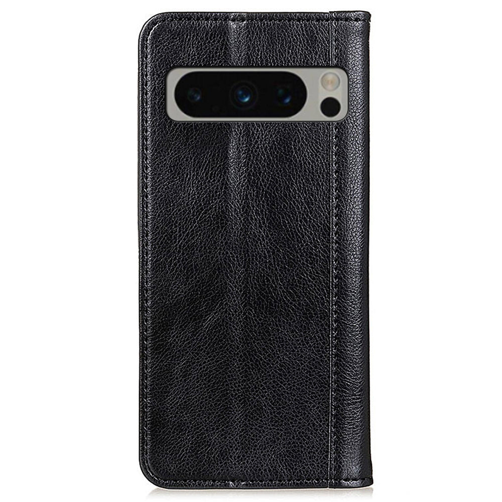 For Google Pixel 8 Pro Anti-Scratch Litchi Texture Mobile Phone Case Split Leather+TPU Phone Cover Wallet