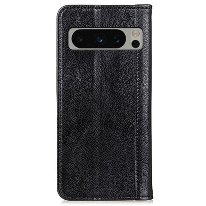 For Google Pixel 8 Pro Anti-Scratch Litchi Texture Mobile Phone Case Split Leather+TPU Phone Cover Wallet