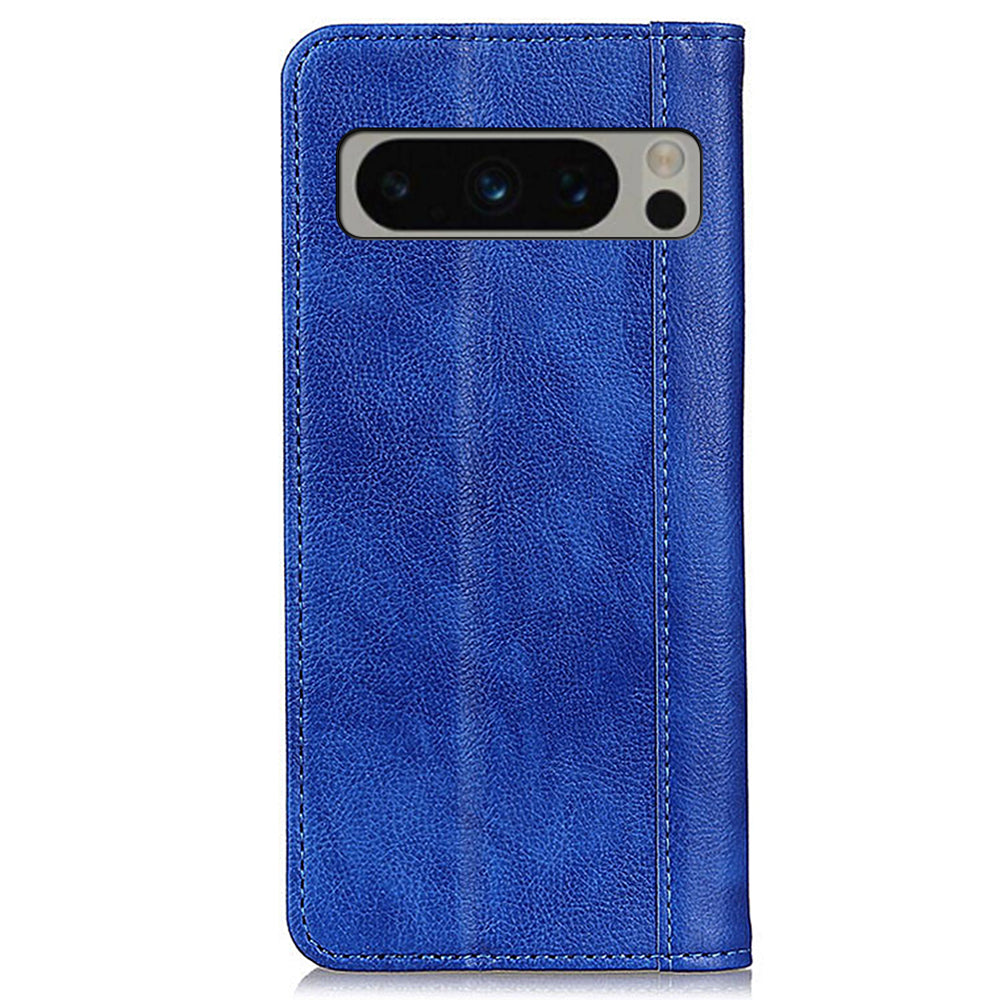 For Google Pixel 8 Pro Anti-Scratch Litchi Texture Mobile Phone Case Split Leather+TPU Phone Cover Wallet