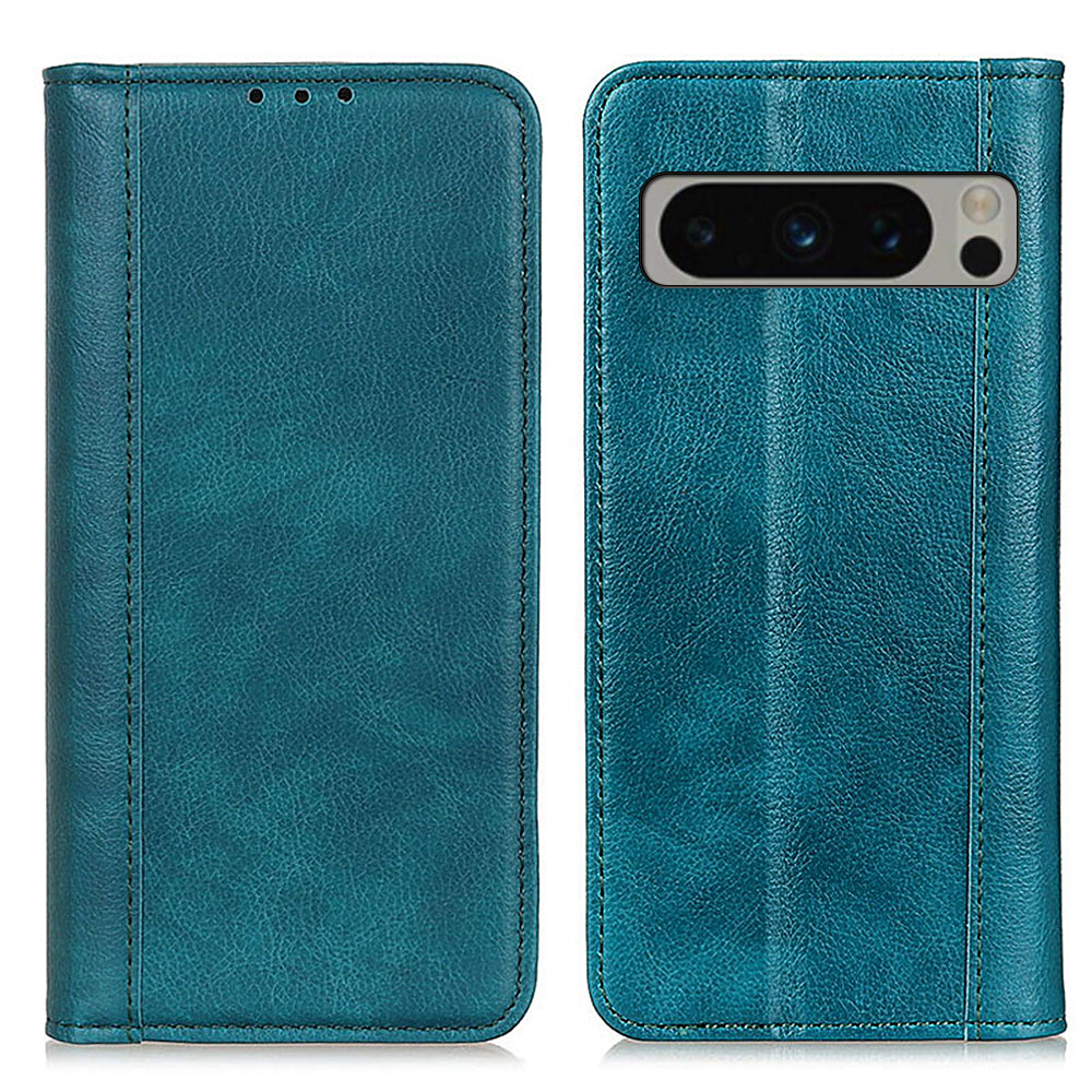 For Google Pixel 8 Pro Anti-Scratch Litchi Texture Mobile Phone Case Split Leather+TPU Phone Cover Wallet