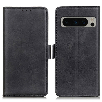 For Google Pixel 8 Pro Protective Wallet Case Cowhide Texture Leather Stand Shockproof Phone Cover