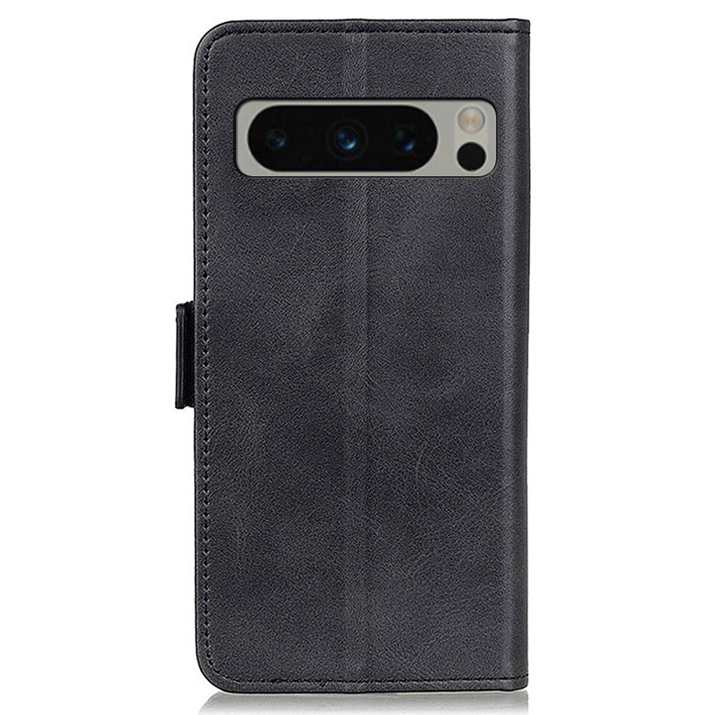 For Google Pixel 8 Pro Protective Wallet Case Cowhide Texture Leather Stand Shockproof Phone Cover