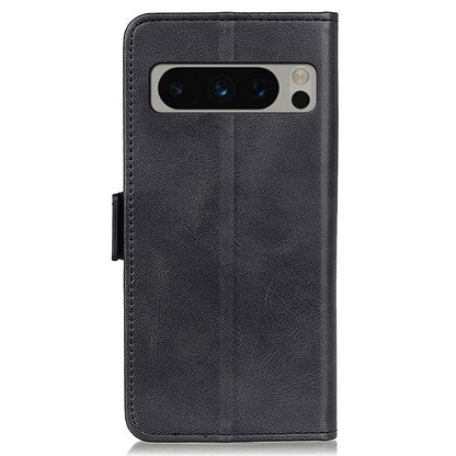 For Google Pixel 8 Pro Protective Wallet Case Cowhide Texture Leather Stand Shockproof Phone Cover