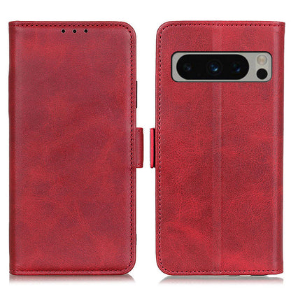 For Google Pixel 8 Pro Protective Wallet Case Cowhide Texture Leather Stand Shockproof Phone Cover