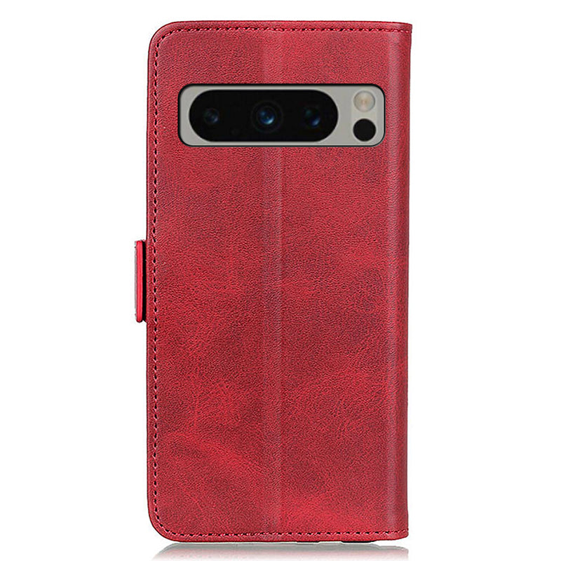 For Google Pixel 8 Pro Protective Wallet Case Cowhide Texture Leather Stand Shockproof Phone Cover
