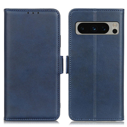 For Google Pixel 8 Pro Protective Wallet Case Cowhide Texture Leather Stand Shockproof Phone Cover